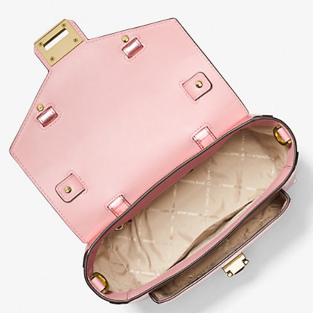 Michael Kors Manhattan Medium Rose Gold Metallic Satchel ❤️🔥 - Picture 2 of 3